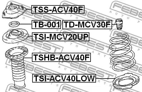 Верхня опора амортизатора FEBEST TSS-ACV40F - Фото #1