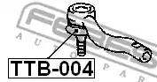 Ремкомплект, наконечник поперечной рулевой тяги FEBEST TTB-004 - Фото #1
