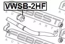 Втулка стабілізатора FEBEST VWSB-2HF - Фото #1