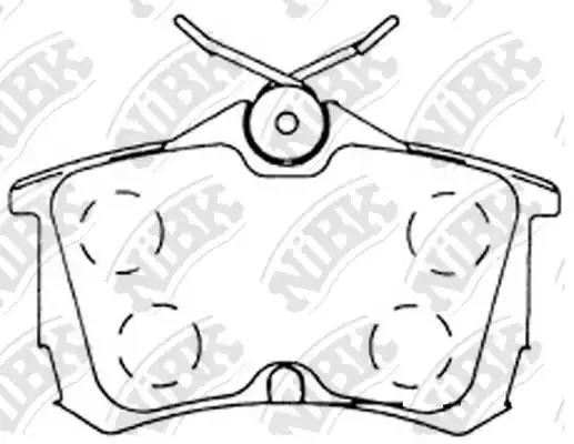 Комплект тормозных колодок, дисковый тормоз NiBK PN8109 - Фото #1