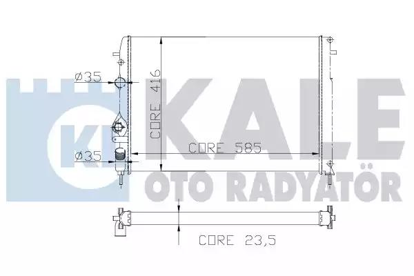 Радиатор, охлаждение двигателя KALE OTO RADYATR 205500 - Фото #1