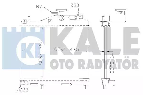 Радиатор, охлаждение двигателя KALE OTO RADYATR 358200 - Фото #1