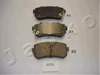 Комплект тормозных колодок, дисковый тормоз JAPKO 51K09 - Фото #1
