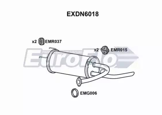 Амортизатор EUROFLO EXDN6018 - Фото #1