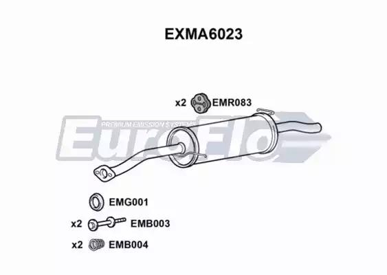 Амортизатор EUROFLO EXMA6023 - Фото #1
