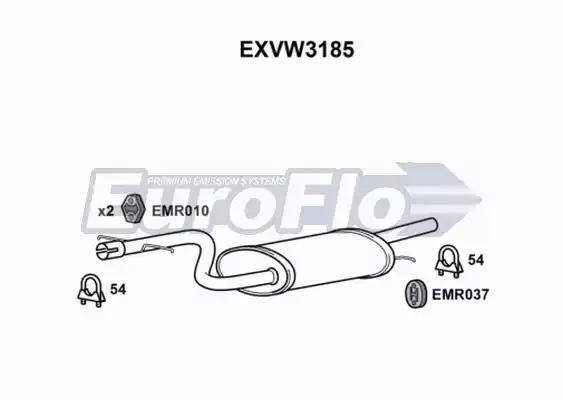 Амортизатор EUROFLO EXVW3185 - Фото #1