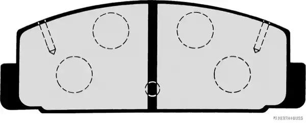 Комплект тормозных колодок, дисковый тормоз HERTH+BUSS JAKOPARTS J3613002 - Фото #1