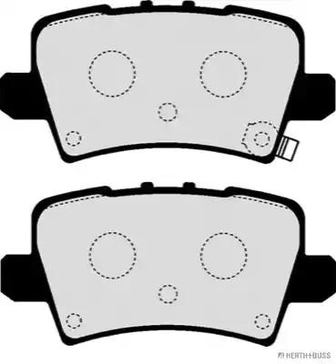 Комплект гальмівних колодок, дискове гальмо HERTH+BUSS JAKOPARTS J3614019 - Фото #2