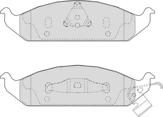 Комплект тормозных колодок, дисковый тормоз FERODO FDB1254 - Фото #1