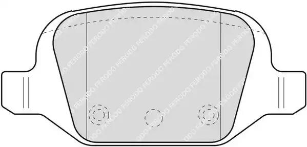 Комплект тормозных колодок, дисковый тормоз FERODO FDB1324 - Фото #1