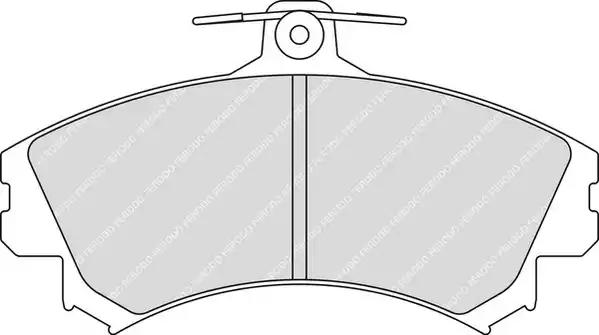 Комплект тормозных колодок, дисковый тормоз FERODO FDB1738 - Фото #1