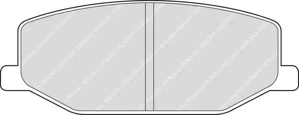 Комплект тормозных колодок, дисковый тормоз FERODO FDB396 - Фото #2