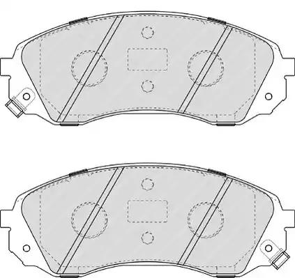 Комплект тормозных колодок, дисковый тормоз FERODO FDB4113 - Фото #1
