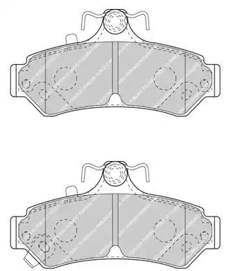 Комплект тормозных колодок, дисковый тормоз FERODO FDB4457 - Фото #1