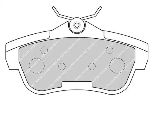 Комплект тормозных колодок, дисковый тормоз FERODO FVR1772 - Фото #1
