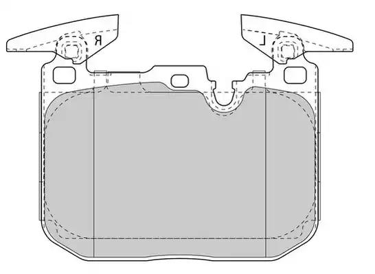 Комплект тормозных колодок, дисковый тормоз FERODO FDB4611 - Фото #1