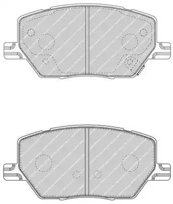 Комплект тормозных колодок, дисковый тормоз FERODO FDB4688 - Фото #2