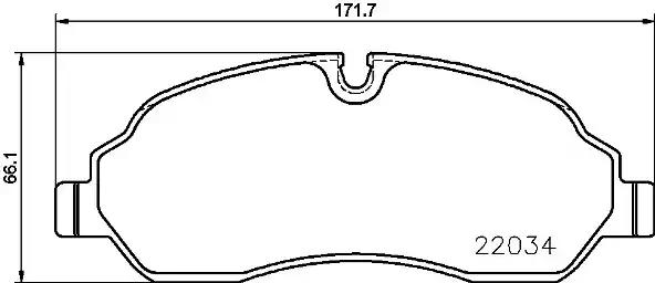 Колодки тормозные дисковые, комплект BREMBO P24171 - Фото #1
