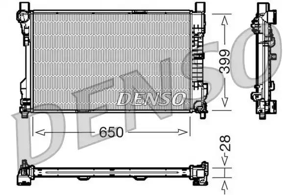 Радиатор, охлаждение двигателя DENSO DRM17080 - Фото #1