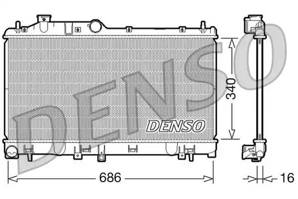 Радиатор, охлаждение двигателя DENSO DRM36007 - Фото #1