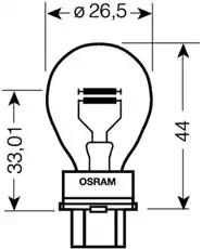 Автолампа Osram (12V 27/7W W2.5X16Q) OSRAM 3757AK - Фото #1