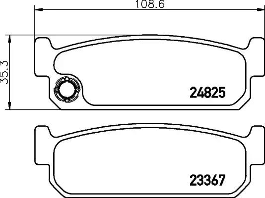 Комплект тормозных колодок, дисковый тормоз MINTEX MDB2175 - Фото #1