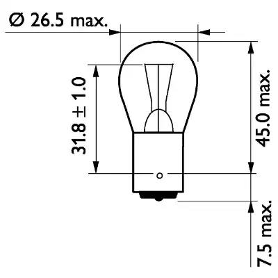 Лампа накаливания, фонарь указателя поворота PHILIPS 13498CP - Фото #3