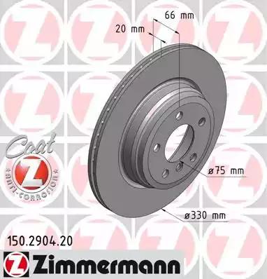 Тормозной диск ZIMMERMANN 150.2904.20 - Фото #1