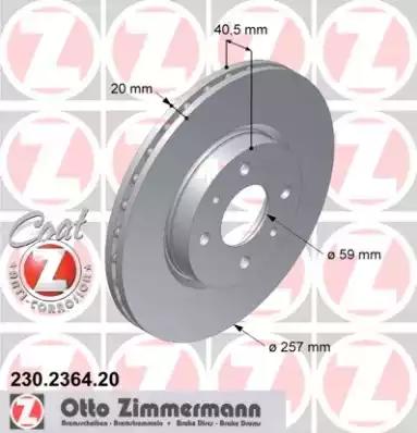 Тормозной диск ZIMMERMANN 230.2364.20 - Фото #1