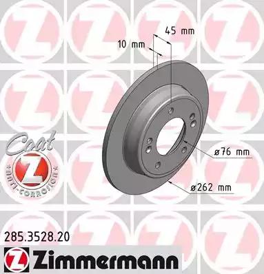 Тормозной диск ZIMMERMANN 285.3528.20 - Фото #1