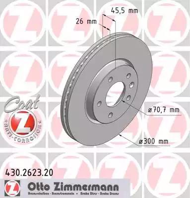 Тормозной диск ZIMMERMANN 430.2623.20 - Фото #1
