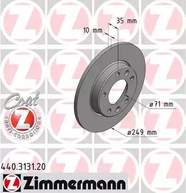Тормозной диск ZIMMERMANN 440.3131.20 - Фото #1