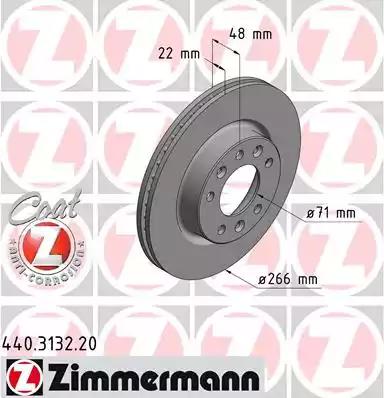 Тормозной диск ZIMMERMANN 440.3132.20 - Фото #1