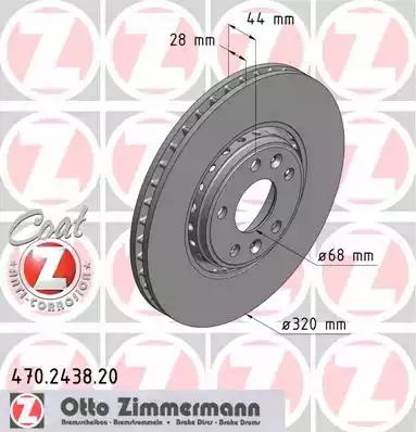 Тормозной диск ZIMMERMANN 470.2438.20 - Фото #1