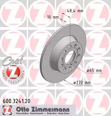Тормозной диск ZIMMERMANN 600.3241.20 - Фото #1