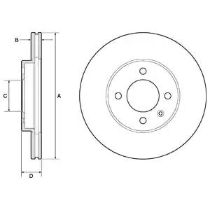 Тормозной диск DELPHI BG2455C - Фото #1