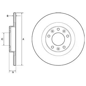 Тормозной диск DELPHI BG4662C - Фото #1