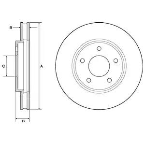 Тормозной диск DELPHI BG4678C - Фото #1