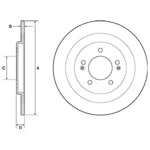Тормозной диск DELPHI BG4688C - Фото #1