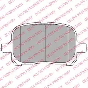 Комплект тормозных колодок, дисковый тормоз DELPHI LP1144 - Фото #1