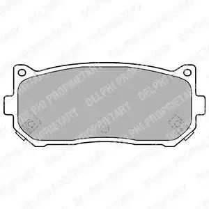 Комплект тормозных колодок, дисковый тормоз DELPHI LP1528 - Фото #1