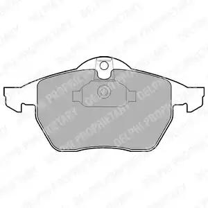 Комплект тормозных колодок, дисковый тормоз DELPHI LP1600 - Фото #1