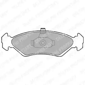 Комплект тормозных колодок, дисковый тормоз DELPHI LP1603 - Фото #1