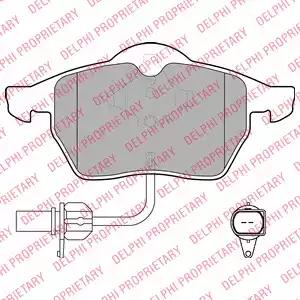 Комплект тормозных колодок, дисковый тормоз DELPHI LP1672 - Фото #1