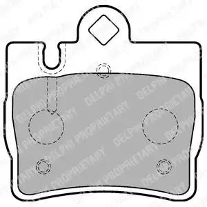 Комплект тормозных колодок, дисковый тормоз DELPHI LP1697 - Фото #1