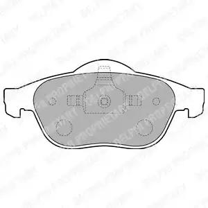 Комплект тормозных колодок, дисковый тормоз DELPHI LP1708 - Фото #1
