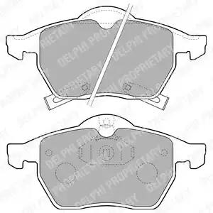 Комплект тормозных колодок, дисковый тормоз DELPHI LP1731 - Фото #1