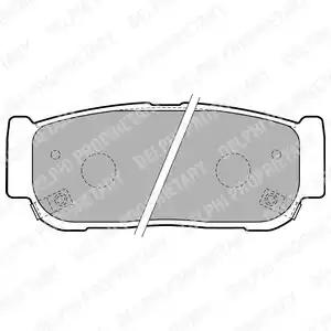 Комплект тормозных колодок, дисковый тормоз DELPHI LP1797 - Фото #1
