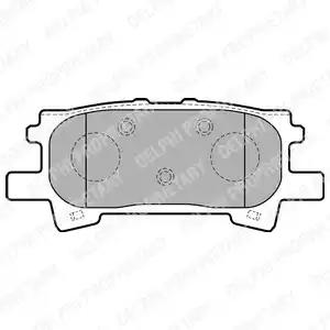 Комплект тормозных колодок, дисковый тормоз DELPHI LP1820 - Фото #1