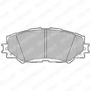 Комплект тормозных колодок, дисковый тормоз DELPHI LP2002 - Фото #1